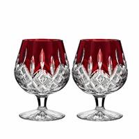 lismore red brandy glass set of 2