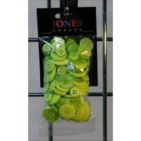 Lime Green Buttons approx. 50g