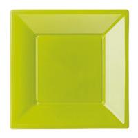 Lime 9in Square Plastic Party Plates