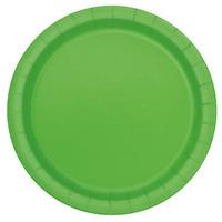 Lime Green Big Value 6 3/4in Paper Party Plates