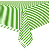 Lime Green Stripe Party Table Cover