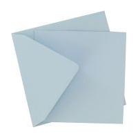 Light Blue Cards and Envelopes 5.8 x 5.8 Inches 5 Pack