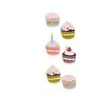 little b cupcake 3d stickers 6 pieces