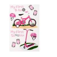 Little B Pink First Bike 3D Stickers 10 Pieces