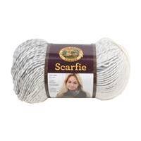 lion brand cream and silver scarfie yarn 150g