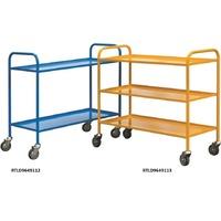 light duty 2 tier shelf trolley 960 x 495 x 1100 swivel castors