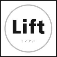 Lift Braille Sign