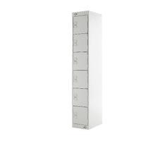 Light Grey Door 450mm Deep Six Compartment Locker MC00068