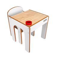 Little Helper FunStation Toddler Table and Chair Set in White