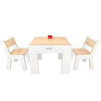 Little Helper FunStation Duo Toddler Table and 2 Chair Set in White