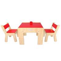 Little Helper FunStation Duo Toddler Table and 2 Chair Set in Red