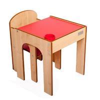 Little Helper FunStation Toddler Table and Chair Set in Red