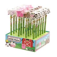 little farm eraser top pencil assorted designs