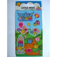 little miss party pack 6 sheet pack sticker style