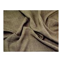 Linen-Look Polyester Crepe Soft Suiting Dress Fabric Chocolate Brown