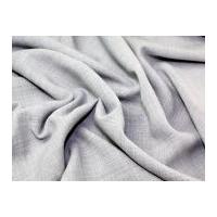 Linen-Look Polyester Crepe Soft Suiting Dress Fabric Silver Grey
