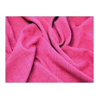 Linen-Look Polyester Crepe Soft Suiting Dress Fabric Cerise Pink