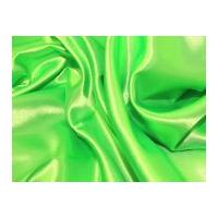 Liquid Satin Dress Fabric Fluorescent Lime Green