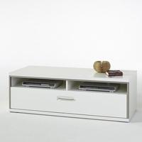Libya Small LCD TV Stand In White High Gloss With 1 Drawer