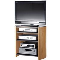 light oak veneer lcd tv stand with 4 shelves