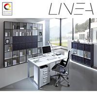 Linea Set B Office Room Furniture In Anthracite White