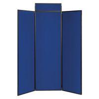 LIGHTWEIGHT FOLDING DISPLAY WITH HEADER - BLACK/ BLUE PLASTIC/ FABRIC/RECYCLED