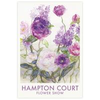 Lilac Poppies & Peonies Hampton Tea Towel
