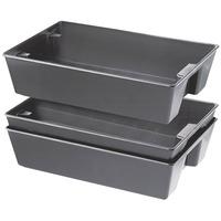 Licefa A4-2-6-10 ESD Moving Stack Tray 190 x 120 x 50 - Black