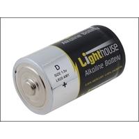 lighthouse alkaline batteries d lr20 14800mah pack of 2