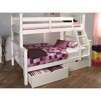 Limelight Pavo with Drawers (High Sleeper Triple Sleeper) 3\' Single White Triple Sleeper with Drawers Bunk Bed