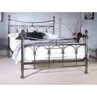 Limelight Gamma 5\' King Size Antique Nickel Metal Bed