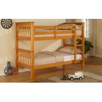 Limelight Pavo Wooden Bunk Bed, Single, 2 Side Drawers, Honey Pine