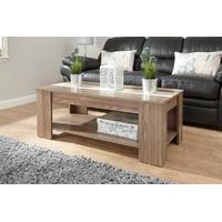 Lift Up Coffee Table Walnut & Cream