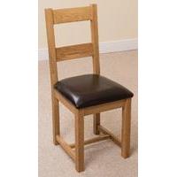 Lincoln Solid Oak and Leather Dining Chair