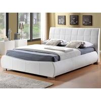 Limelight Dorado White 6\' Super King White Leather Bed