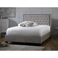 limelight rhea mink 4 6 double mink velvet slatted bedstead fabric bed