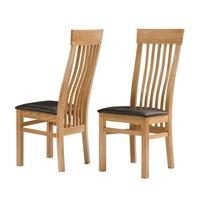 Light Oak Shaker Chair - Leather Seat Pad