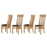 Light Oak Set of 4 Shaker Chairs