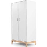 linus wardrobe pine and white