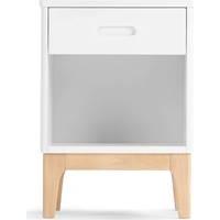 linus night stand pine and white