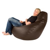 Limited Edition Giant Gaming Bean Bag Recliner Faux Leather Brown