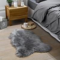 livio faux sheepskin bedside rug