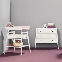LINEA CHANGING TABLE WITH FOAM MAT in White