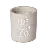 Live Laugh Love Concrete Vanilla Jar Candle