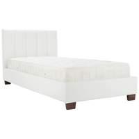 Limelight Pulsar White Faux Leather Bedstead Double