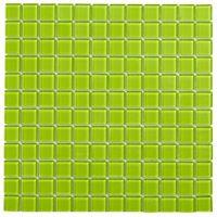 Lime Glass Mosaic Tile (L)300mm (W)300mm