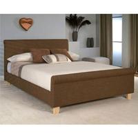 limelight eclipse 4ft small double upholstered bedstead caramel