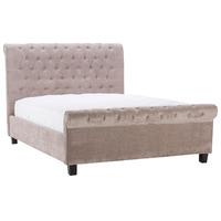 limelight orbit mink velvet upholstered bed frame kingsize