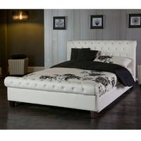 Limelight Phoenix 4FT 6 Double Leather Bed - White