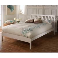 Limelight Ananke 4FT Small Double Wooden Bedstead - White